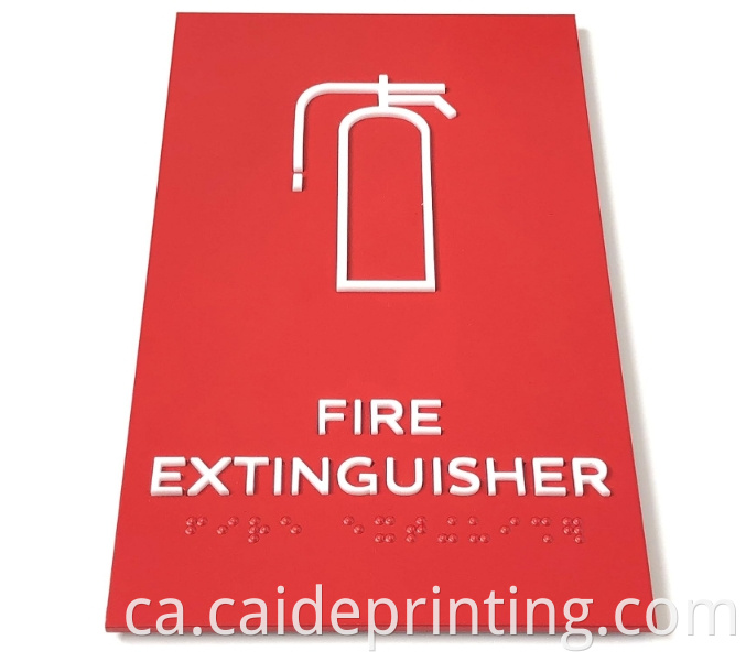 Fire Fighting Braille Sign
